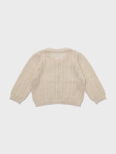 Load image into Gallery viewer, Baby Stern Knit Cardigan Light Beige