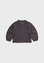 Load image into Gallery viewer, Baby Roselia Knit Cardigan Charcoal