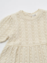 Load image into Gallery viewer, Baby Delaney Knit Dress Ecru