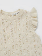 Load image into Gallery viewer, Baby Anneth Knit Romper Ecru
