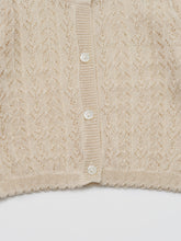 Load image into Gallery viewer, Baby Stern Knit Cardigan Light Beige