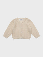 Load image into Gallery viewer, Baby Stern Knit Cardigan Light Beige