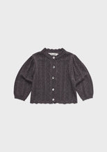 Load image into Gallery viewer, Baby Roselia Knit Cardigan Charcoal