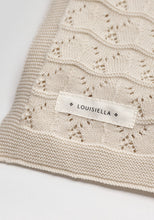Load image into Gallery viewer, Lacey Knit Blanket Pale Beige