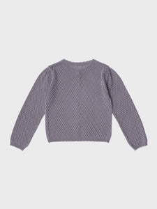 Lupine Knit Cardigan Purple