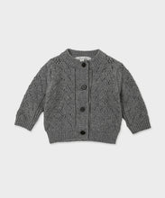 Load image into Gallery viewer, Baby Rochella Knit Cardigan-Melange Gray