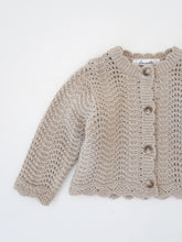 Load image into Gallery viewer, Baby Estelle Knit Cardigan Mocha Beige