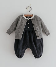 Load image into Gallery viewer, Baby Rochella Knit Cardigan-Melange Gray