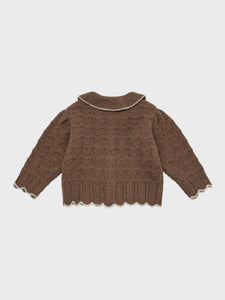Baby Bretta Knit Cardigan Brown