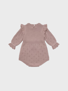 Baby Lena Knit Romper Indie Pink