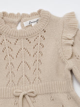 Load image into Gallery viewer, Baby Lena Knit Romper Beige
