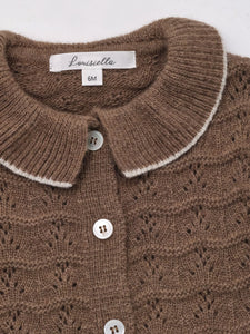 Baby Bretta Knit Cardigan Brown