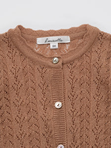 Baby Stern Knit Cardigan Deep Orange