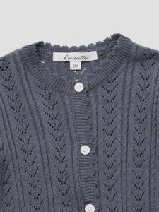 Baby Kelsea Knit Cardigan Deep Blue