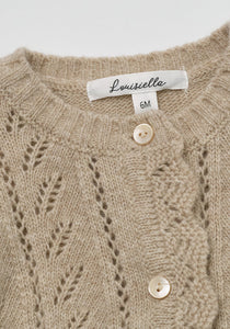 Baby Abbie Knit Cardigan Beige