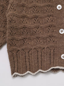 Baby Bretta Knit Cardigan Brown