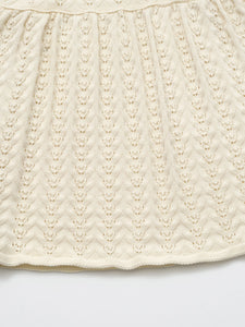Baby Delaney Knit Dress Ecru