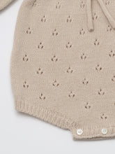 Load image into Gallery viewer, Baby Lena Knit Romper Beige
