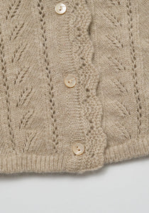 Baby Abbie Knit Cardigan Beige