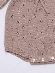 Baby Lena Knit Romper Indie Pink