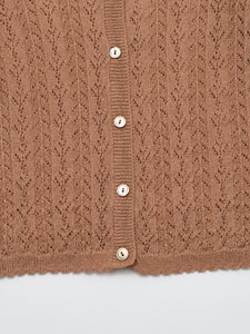 Stern Knit Cardigan Deep Orange