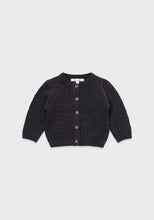 Load image into Gallery viewer, Baby Terrine Knit Cardigan Charcoal
