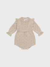 Load image into Gallery viewer, Baby Lena Knit Romper Beige
