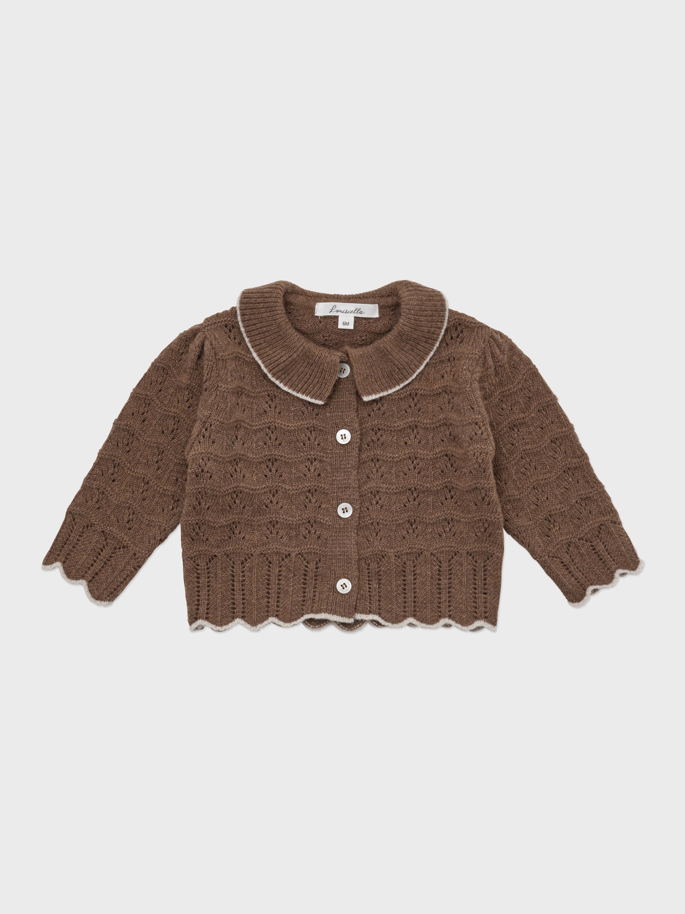 Baby Bretta Knit Cardigan Brown