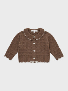 Baby Bretta Knit Cardigan Brown