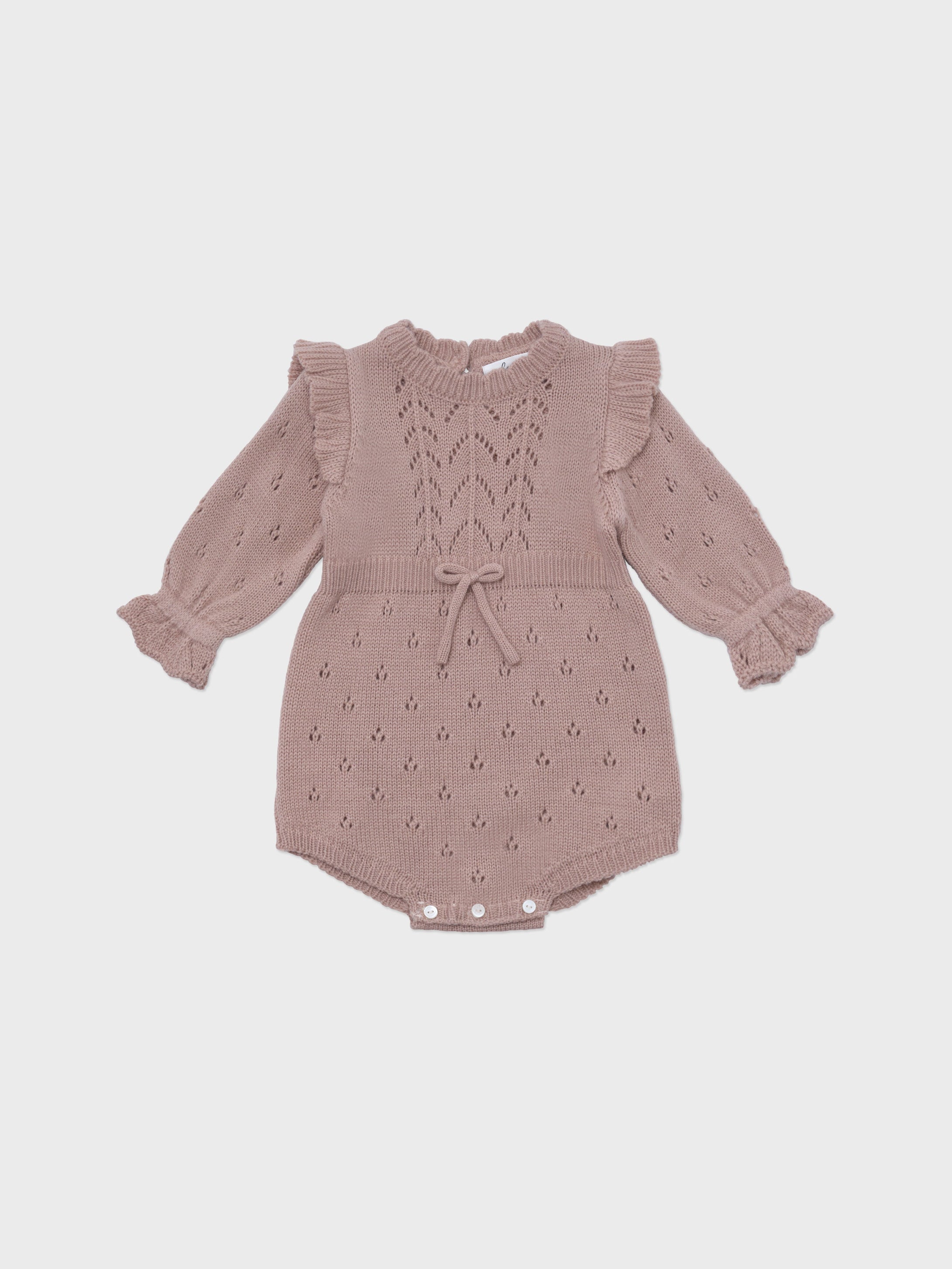 Baby Lena Knit Romper Indie Pink