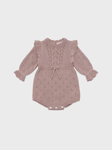Baby Lena Knit Romper Indie Pink