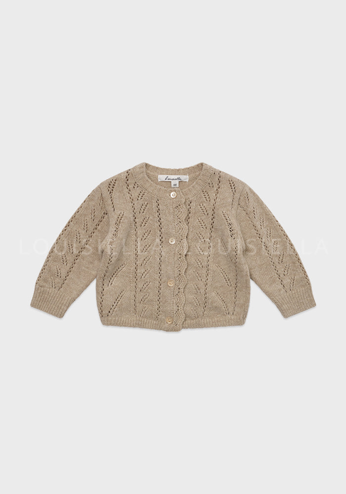 Baby Abbie Knit Cardigan Beige
