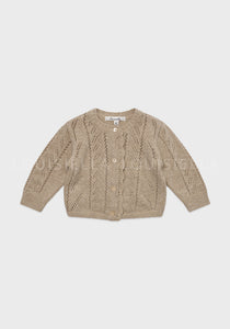Baby Abbie Knit Cardigan Beige