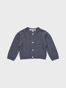 Baby Kelsea Knit Cardigan Deep Blue