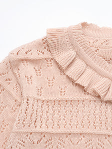 Ceia Knit Cardigan - Pink Beige