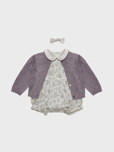 Baby Bellute Knit Cardigan - Violet