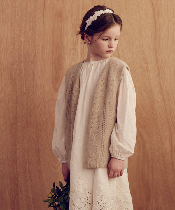 Dahlia Knit Vest -Beige