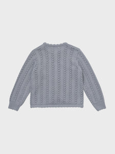 Rustina Knit Cardigan Vintage Blue