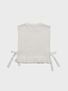 Davian Knit Vest - Vanilla White