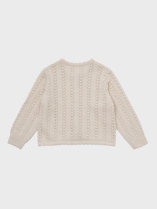 Rustina Knit Cardigan Cream Beige