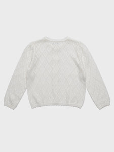 Bellute Knit Cardigan - Vanilla White