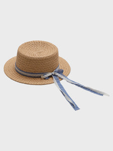 Oprah Boater Hat - Blue