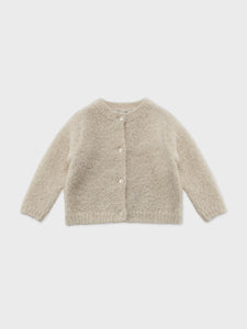 Baby Allium Knit Cardigan - Pale Beige