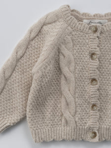 Baby Benibla Knit Cardigan - Light Beige