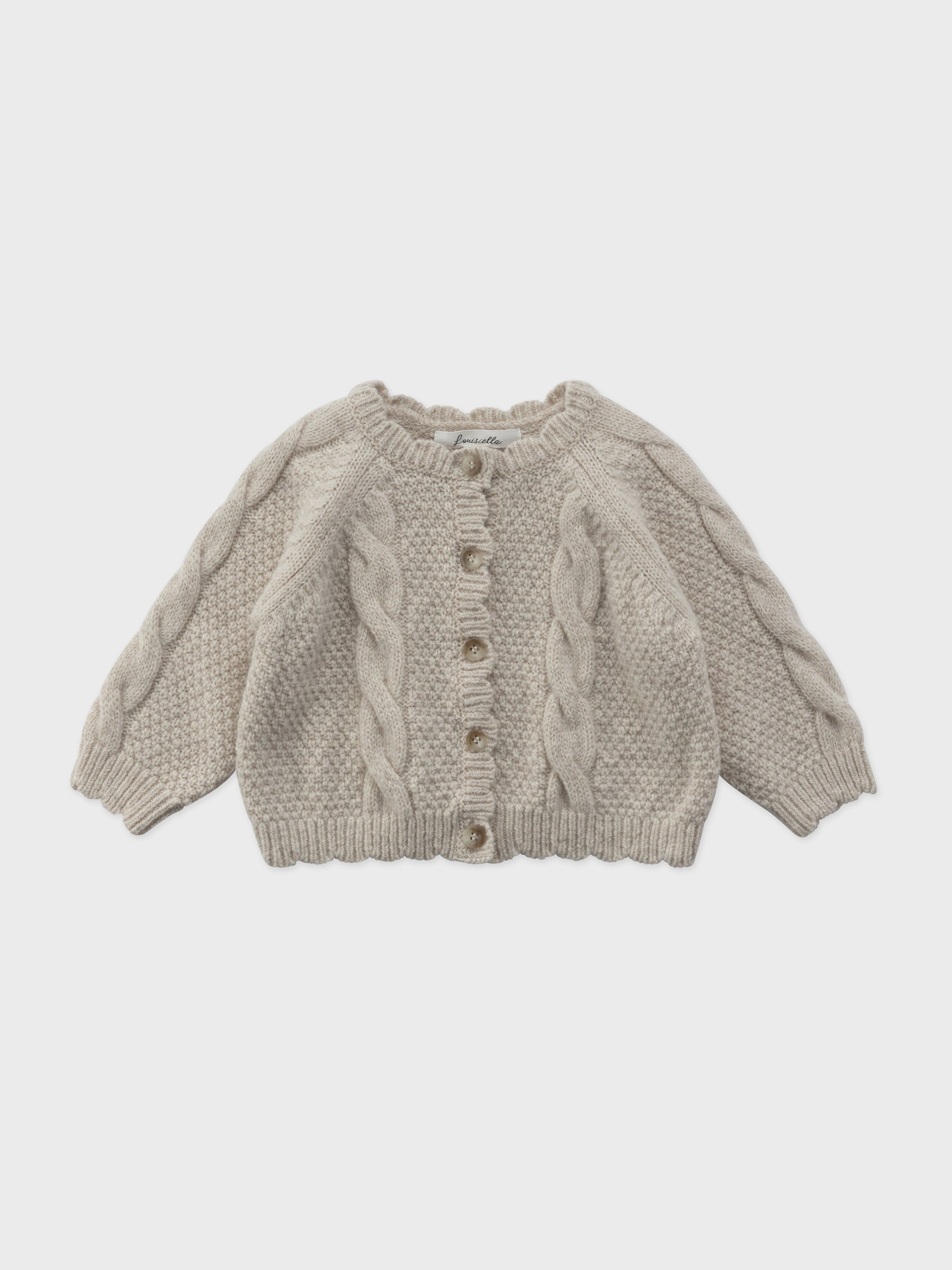 Baby Benibla Knit Cardigan - Light Beige
