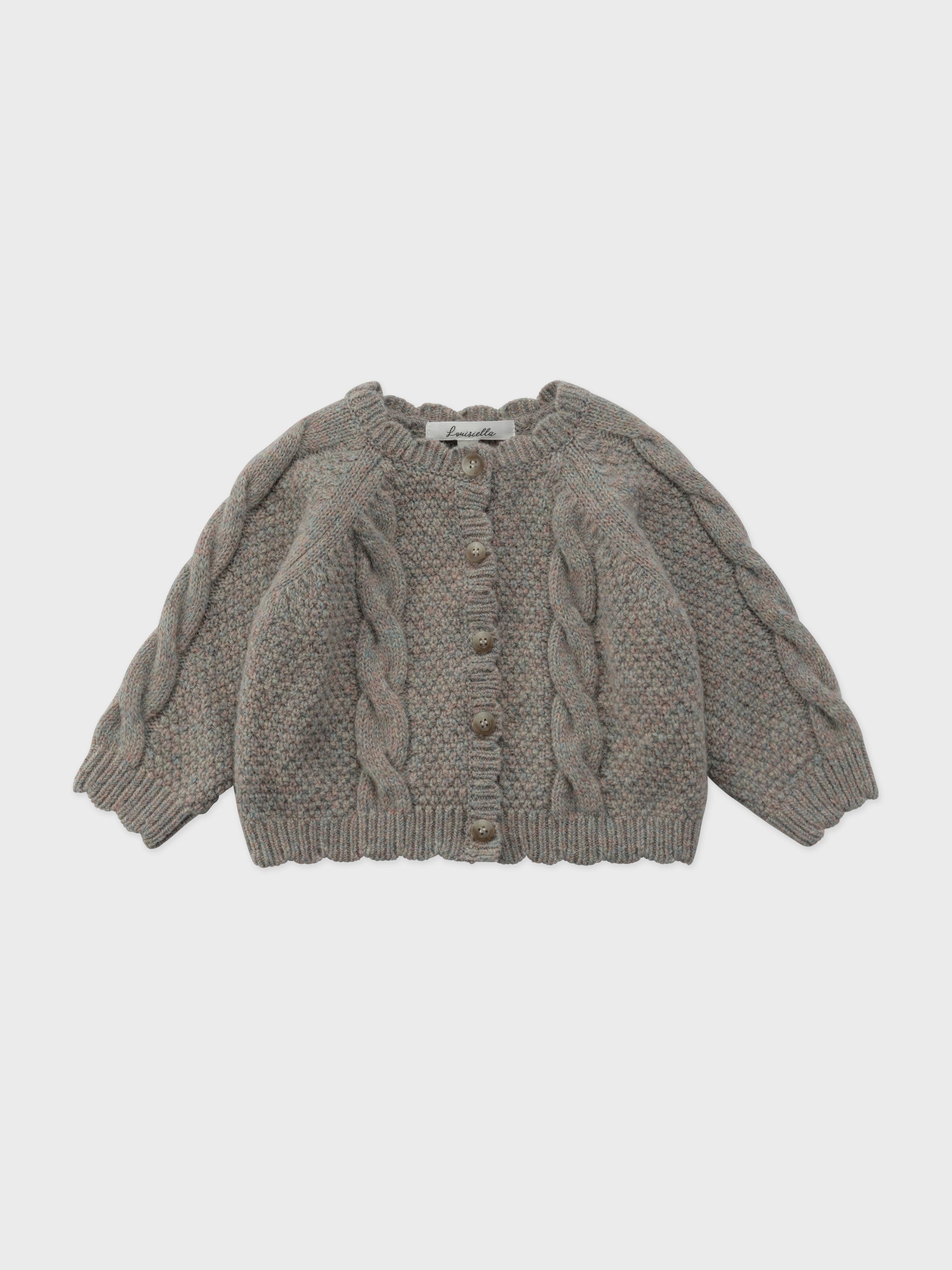 Baby Benibla Knit Cardigan - Mint gray