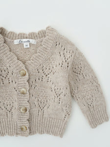 Baby Lili Knit Cardigan-Beige