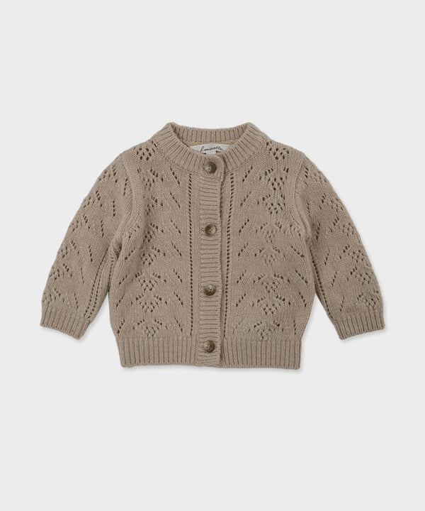 Baby Rochella Knit Cardigan-Beige