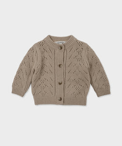 Baby Rochella Knit Cardigan-Beige