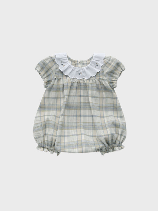 Louisiella Baby Helisei Romper, Vintage Blue